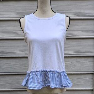 J. Crew Ruffle Hem Sleeveless Top